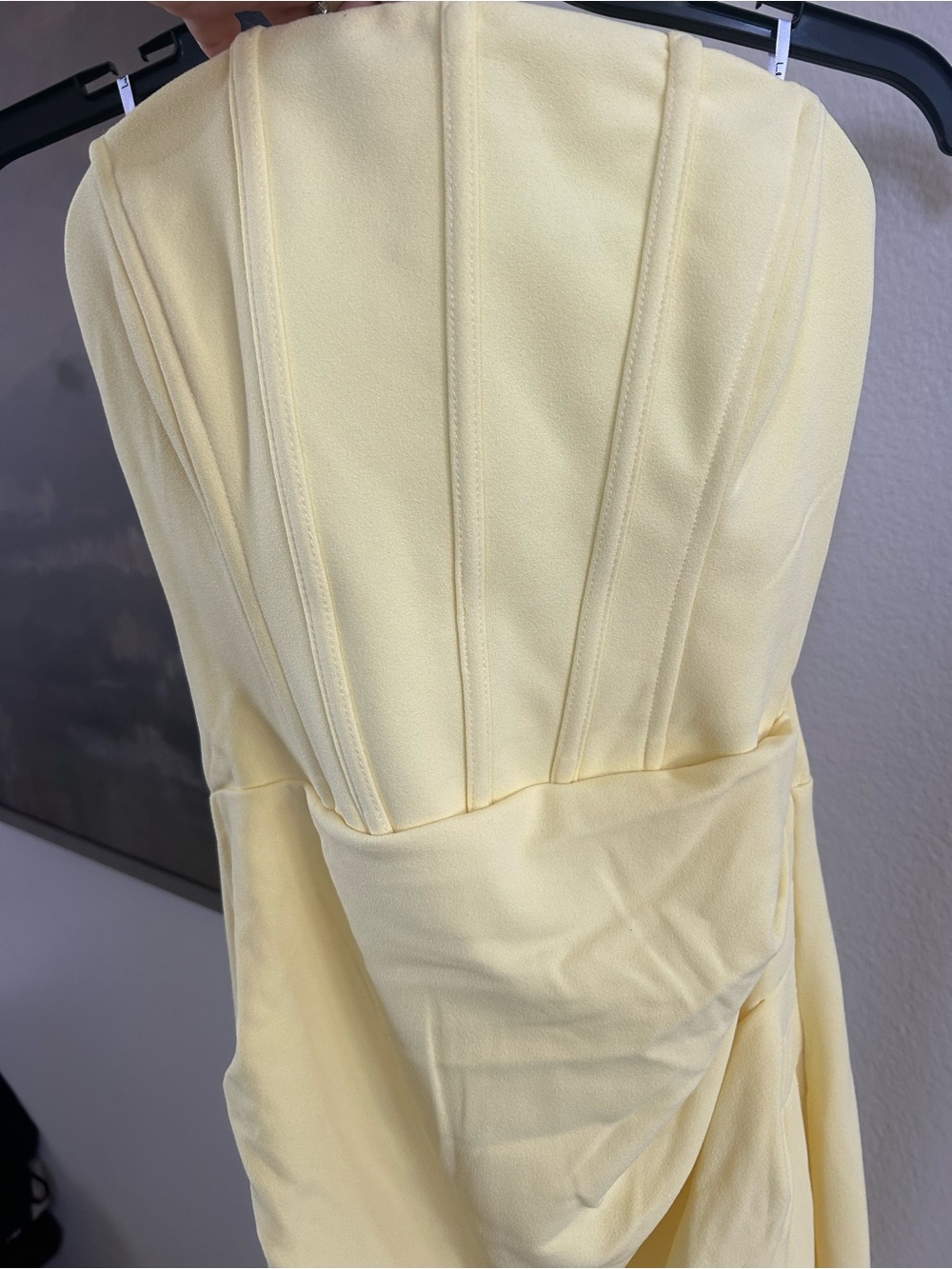 NWT Lulus Laney Light Yellow Strapless‎ Corset Maxi Dress - Picture 10 of 11